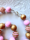 Pink Gold Bubblegum Necklace