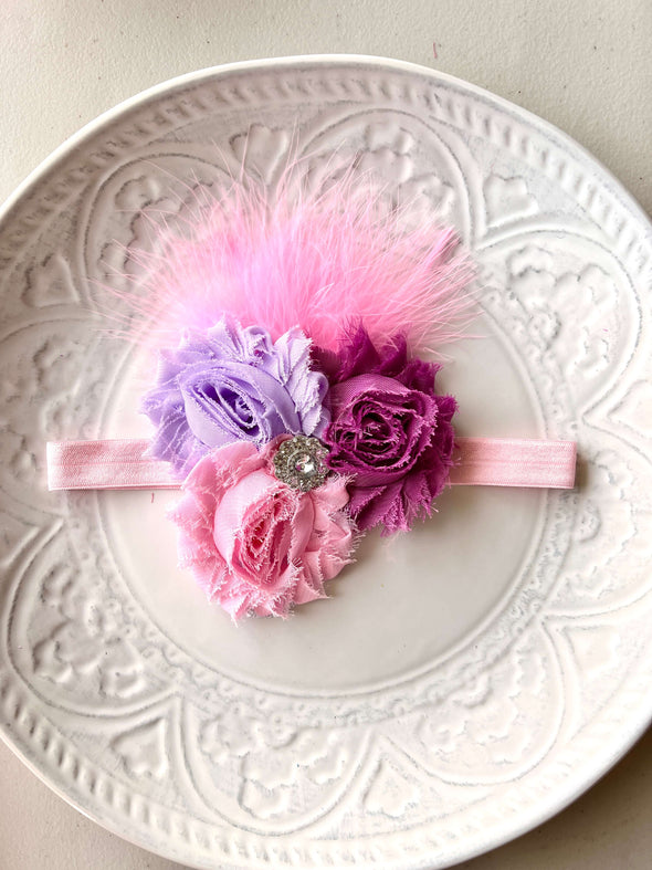 Chiffon Feather Flower Headband